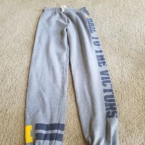 Pink Victoria's Michigan Cuffed lounge Sweatpants
